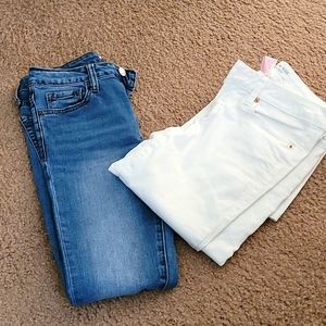 Jeans, size 1, color blue and white